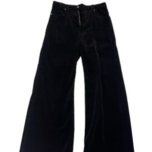 H&M wide leg black corduroy pants